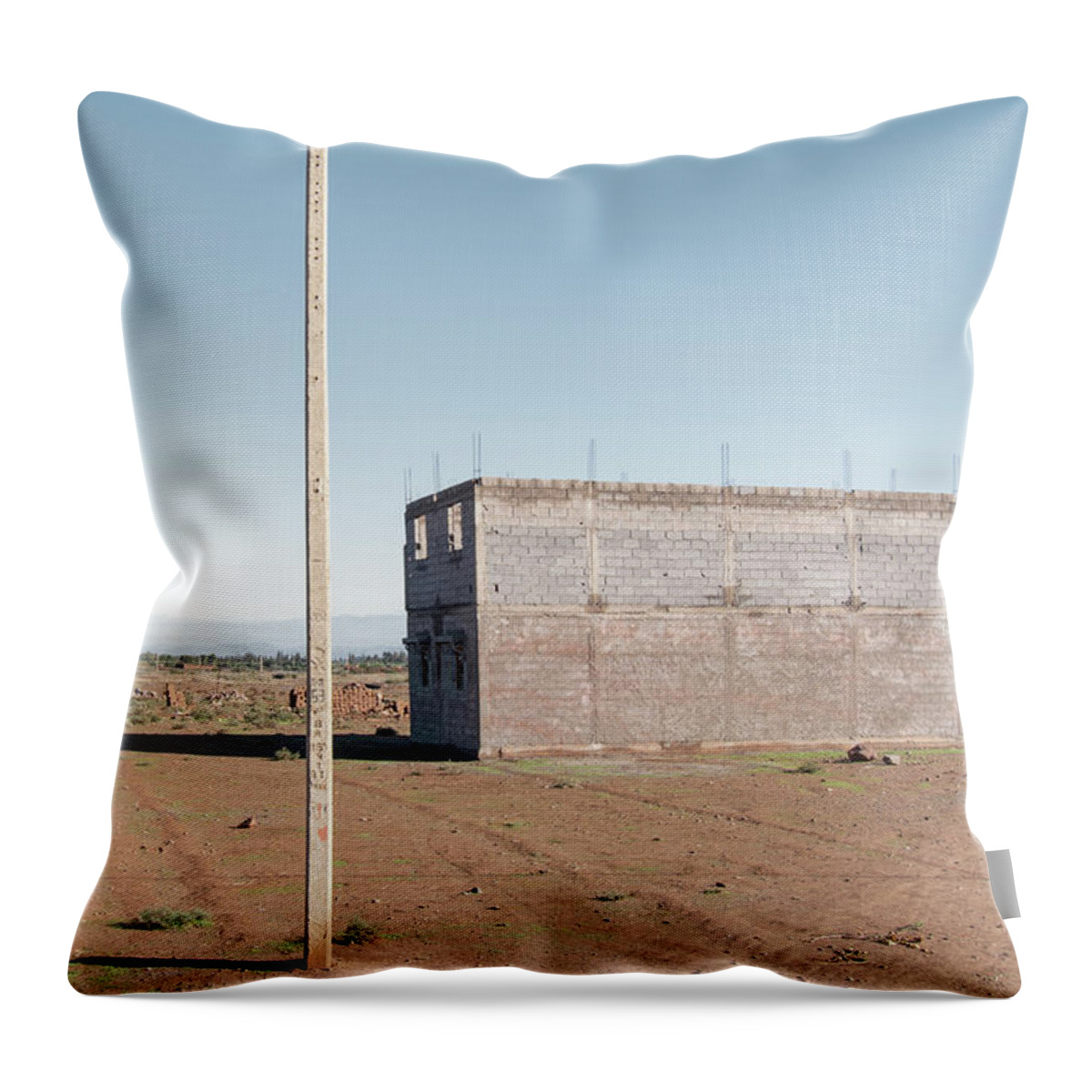 New Topographics Throw Pillow featuring the photograph Moroccan Urbanscapes 32 by Stuart Allen