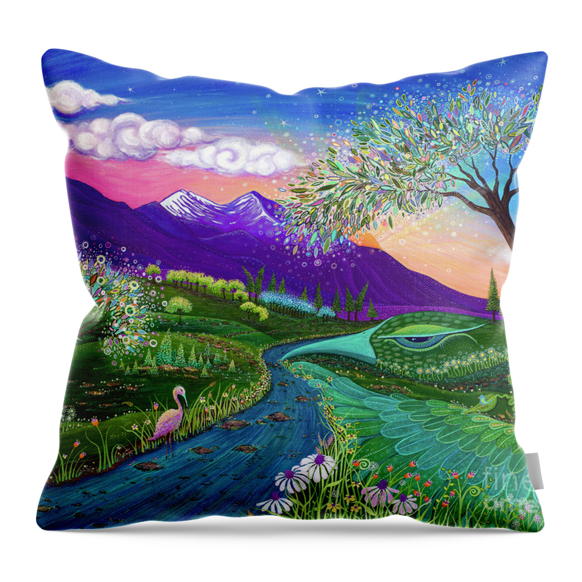 Mother Earth Throw Pillow featuring the painting Mother Earth by Tanielle Childers