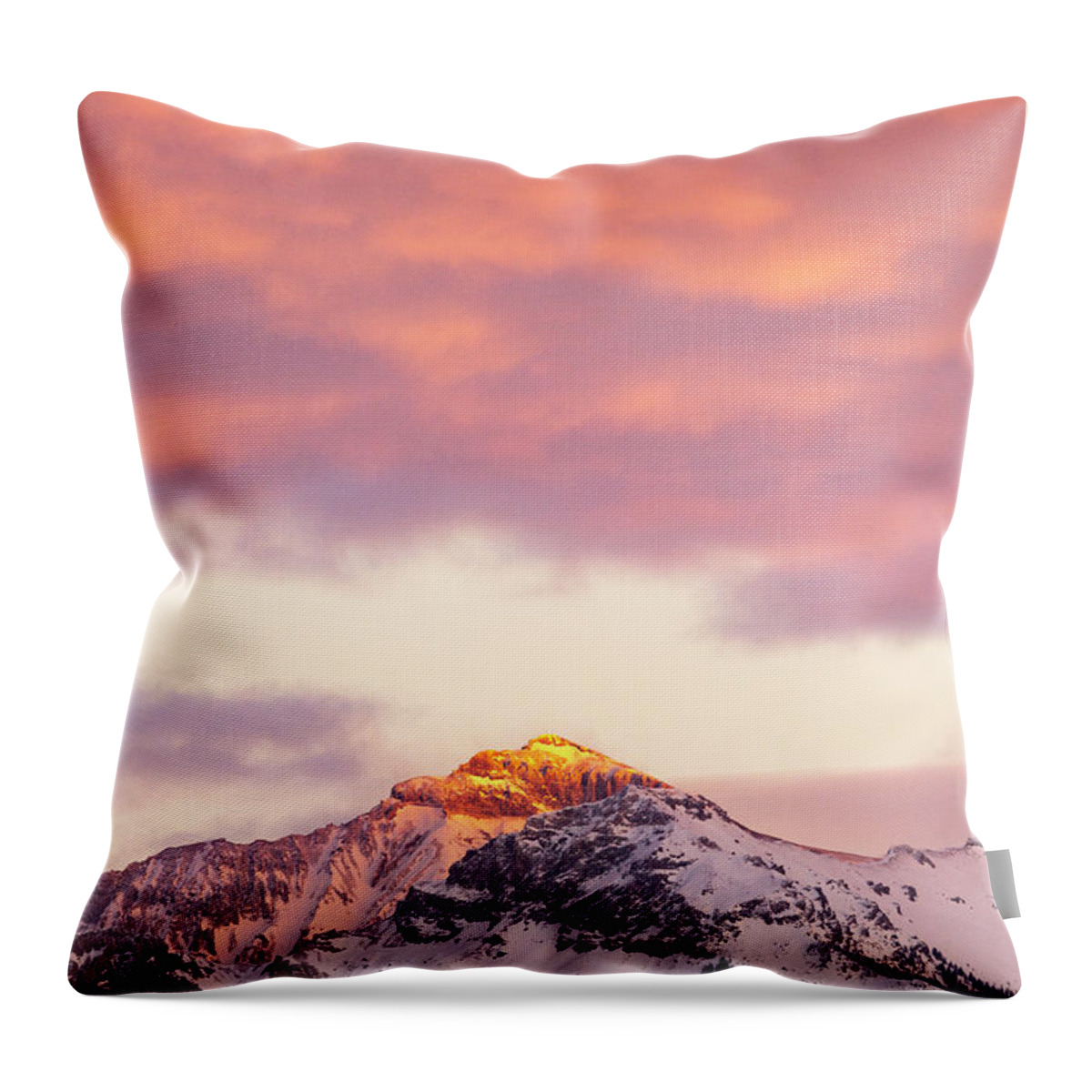 Mountain Throw Pillow featuring the photograph Mountain Beacon by Denise Bush