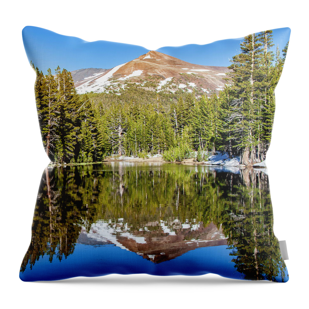 California Throw Pillow featuring the photograph Mountain on Glass by Dan Carmichael