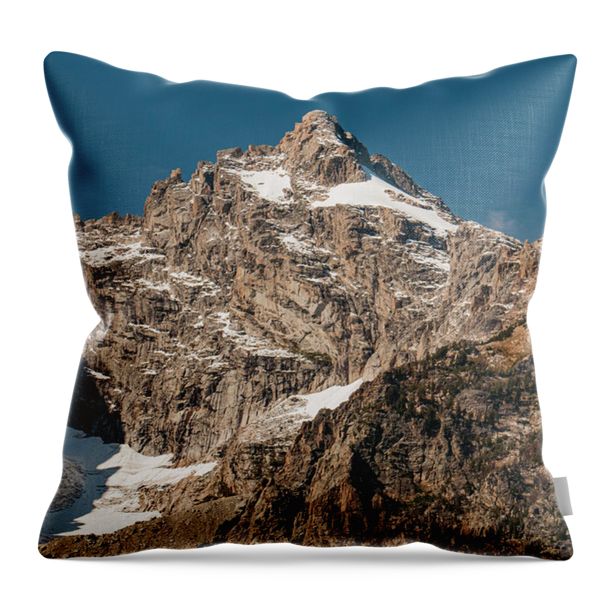 Grand Teton National Park Throw Pillow featuring the photograph Mountain Peaks by Melissa Southern