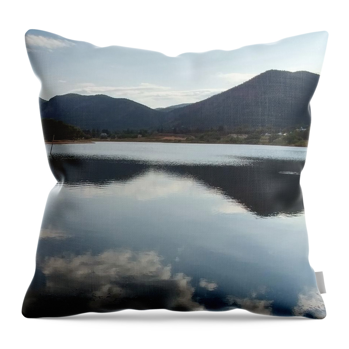 Mountain Reflections Throw Pillow featuring the photograph Mountain Reflections by Jennifer Forsyth