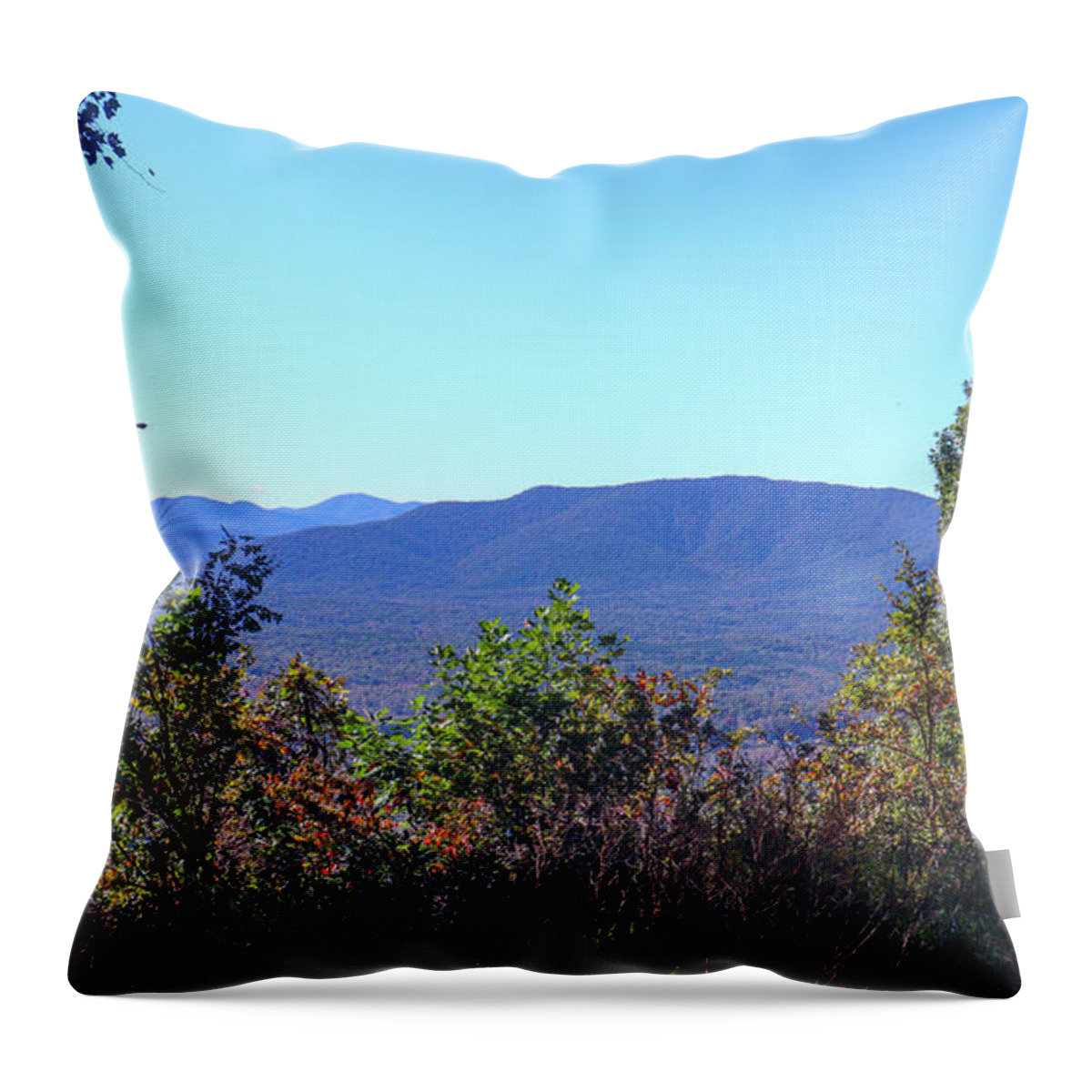 Mountains Throw Pillow featuring the photograph Mountain To Mountain by Ed Williams