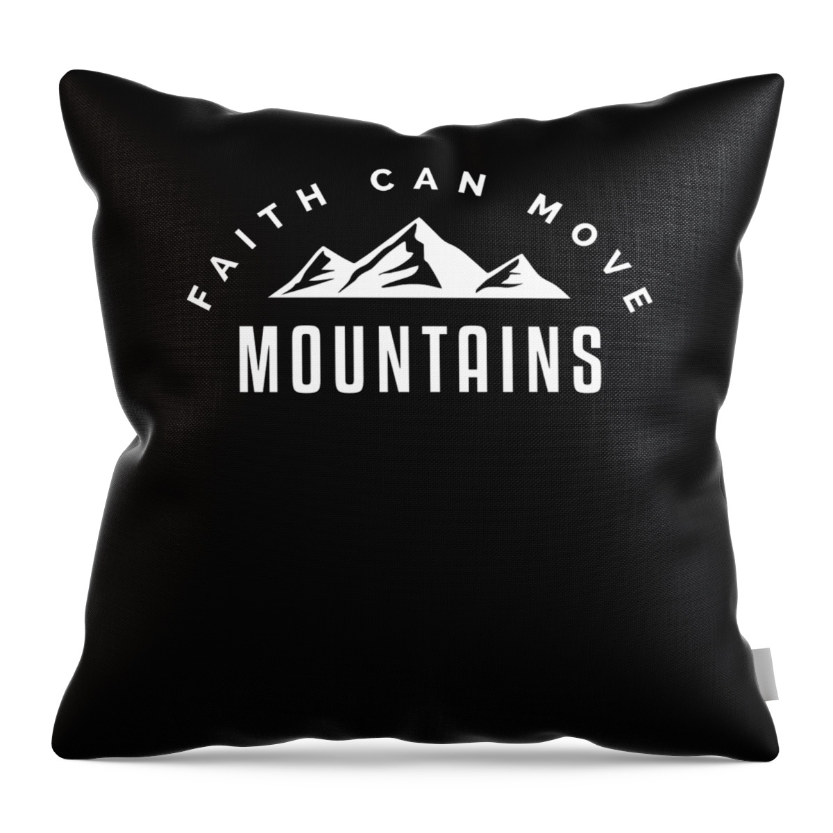 Mountains Throw Pillow featuring the digital art Mountains - Bible Verses 2 - Christian - Faith Based - Inspirational - Spiritual, Religious by Studio Grafiikka