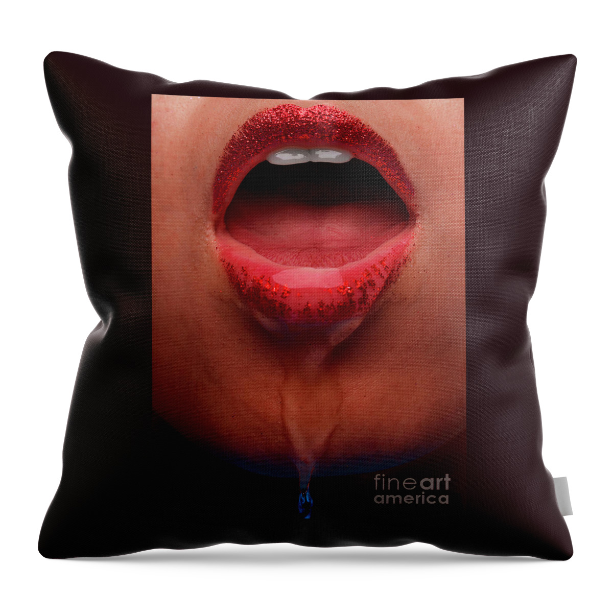 Mouth Throw Pillow featuring the photograph Mouth Watering... by Marco Crupi
