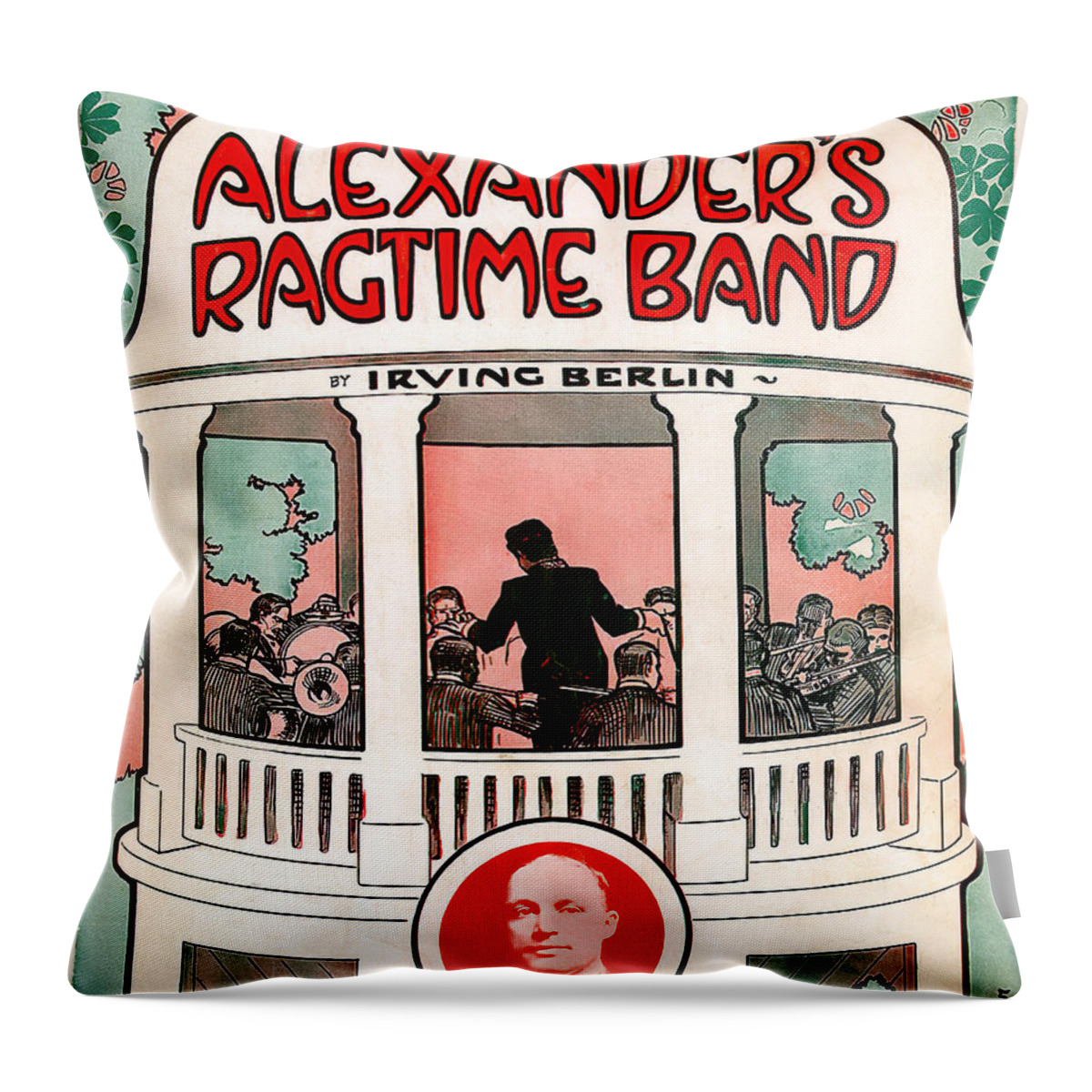 Alexander's Throw Pillow featuring the mixed media Movie poster ''Alexander's Ragtime Band'', 1938 by Movie World Posters