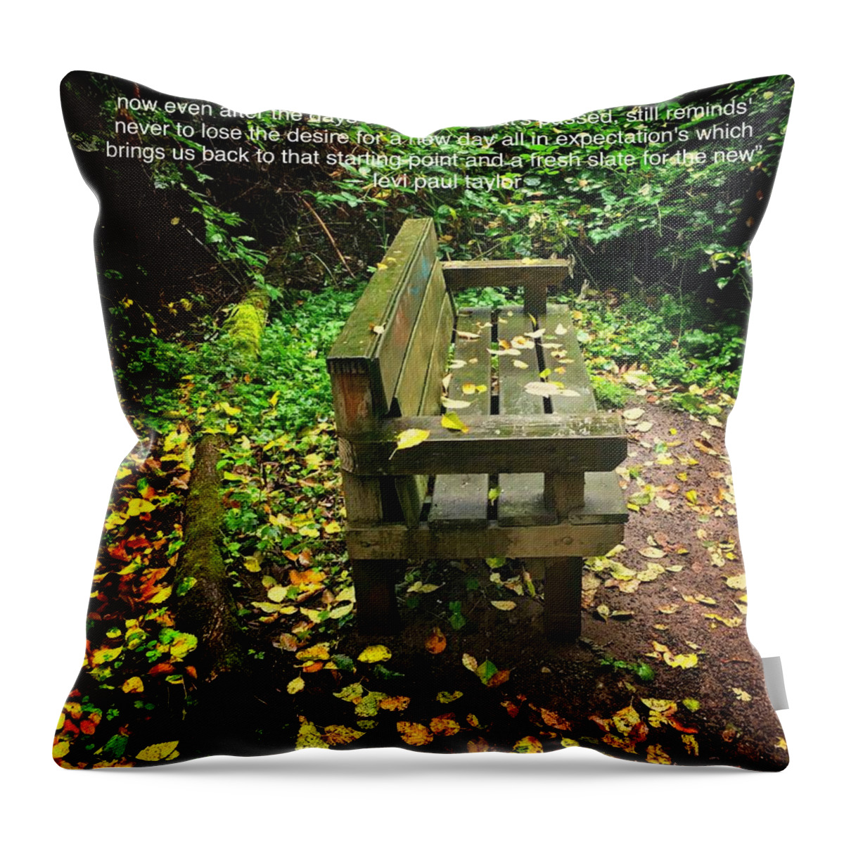 Throw Pillow featuring the photograph Moving Forward Motivational Quote by Jerry Abbott