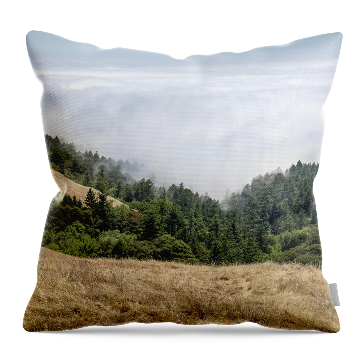 California Throw Pillow featuring the photograph Mt. Tamalpais Above Fog by Gary Geddes