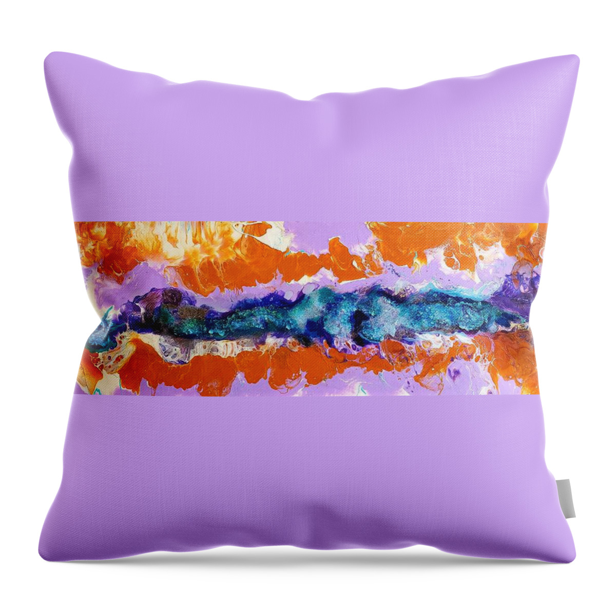 Abstract Throw Pillow featuring the painting Muses by John Duplantis