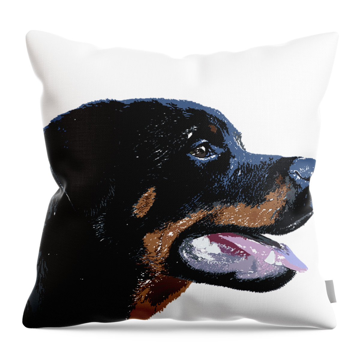Canine Throw Pillow featuring the digital art Music Notes 33 by David Bridburg