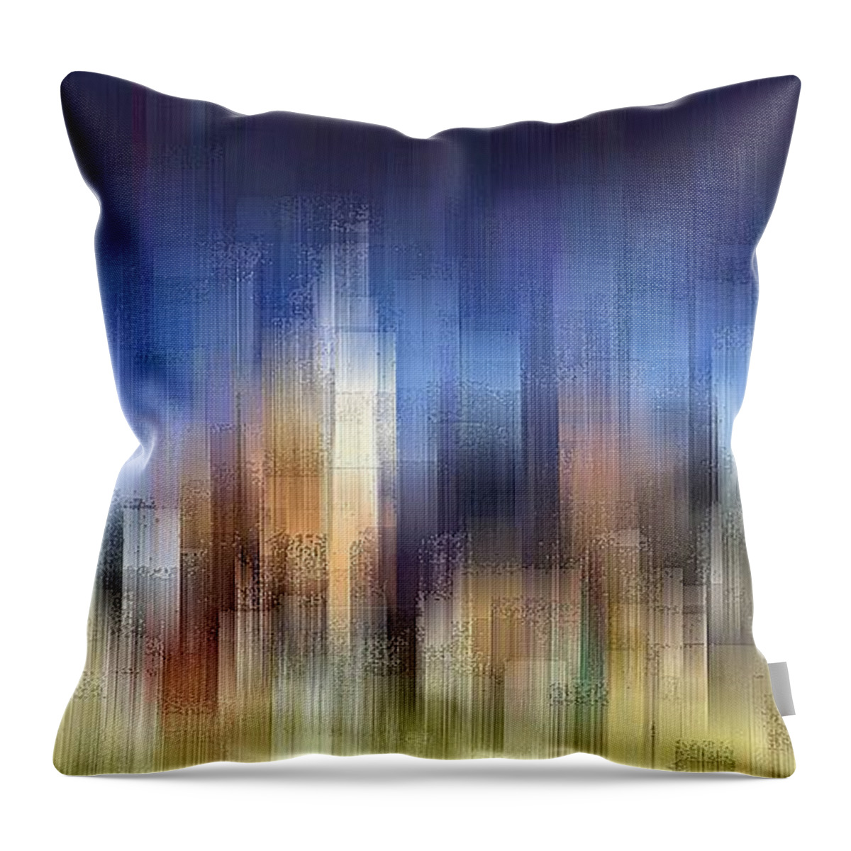 City Throw Pillow featuring the digital art My City Dreams by David Manlove