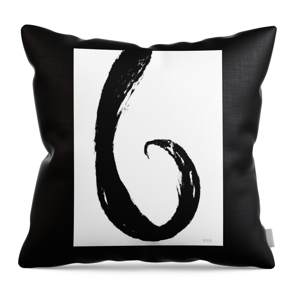Curl Throw Pillow featuring the photograph MY CURL - a SIX by VIVA Anderson