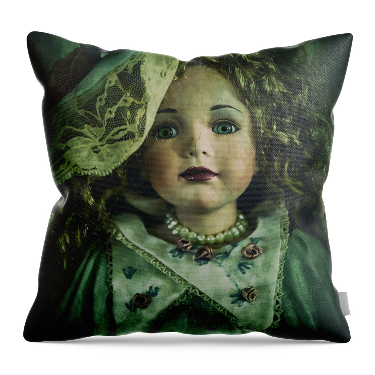 Doll Throw Pillow featuring the photograph My Dolly by Debra Fedchin