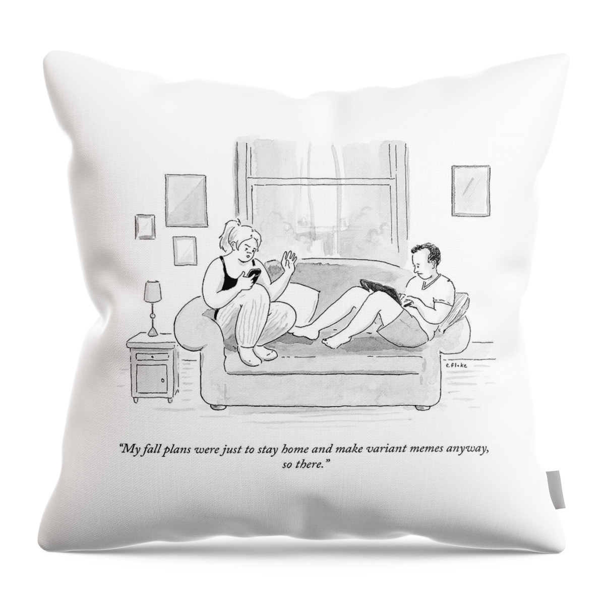 My Fall Plans Throw Pillow