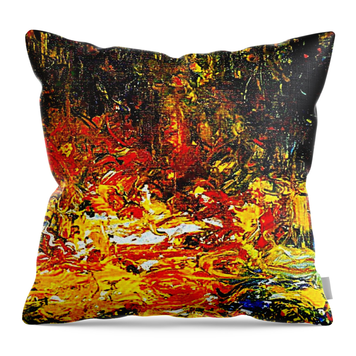 Forest Throw Pillow featuring the painting My Forest Of Earthly Delights by VIVA Anderson