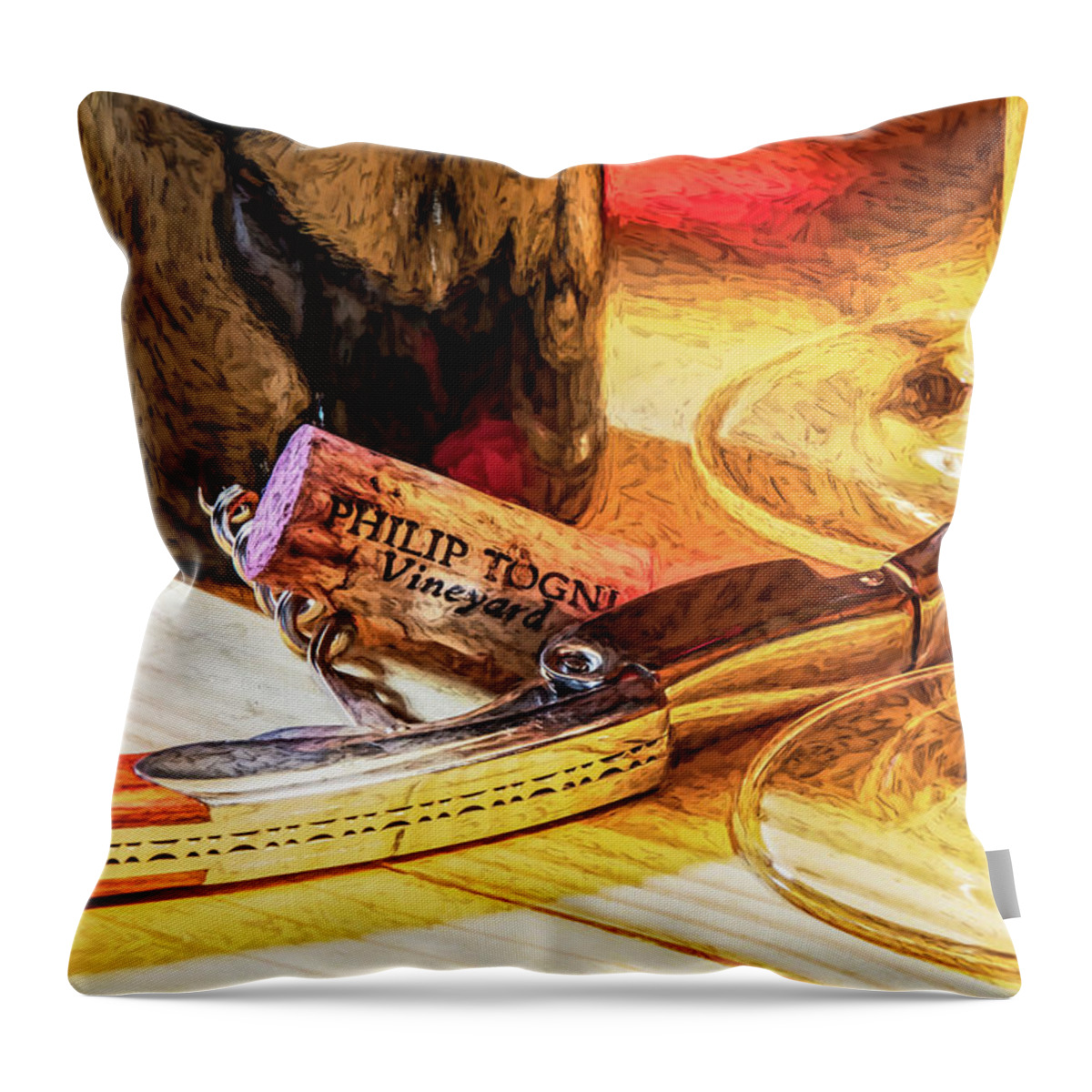 Cabernet Sauvignon Throw Pillow featuring the photograph My Friend Togni by David Letts