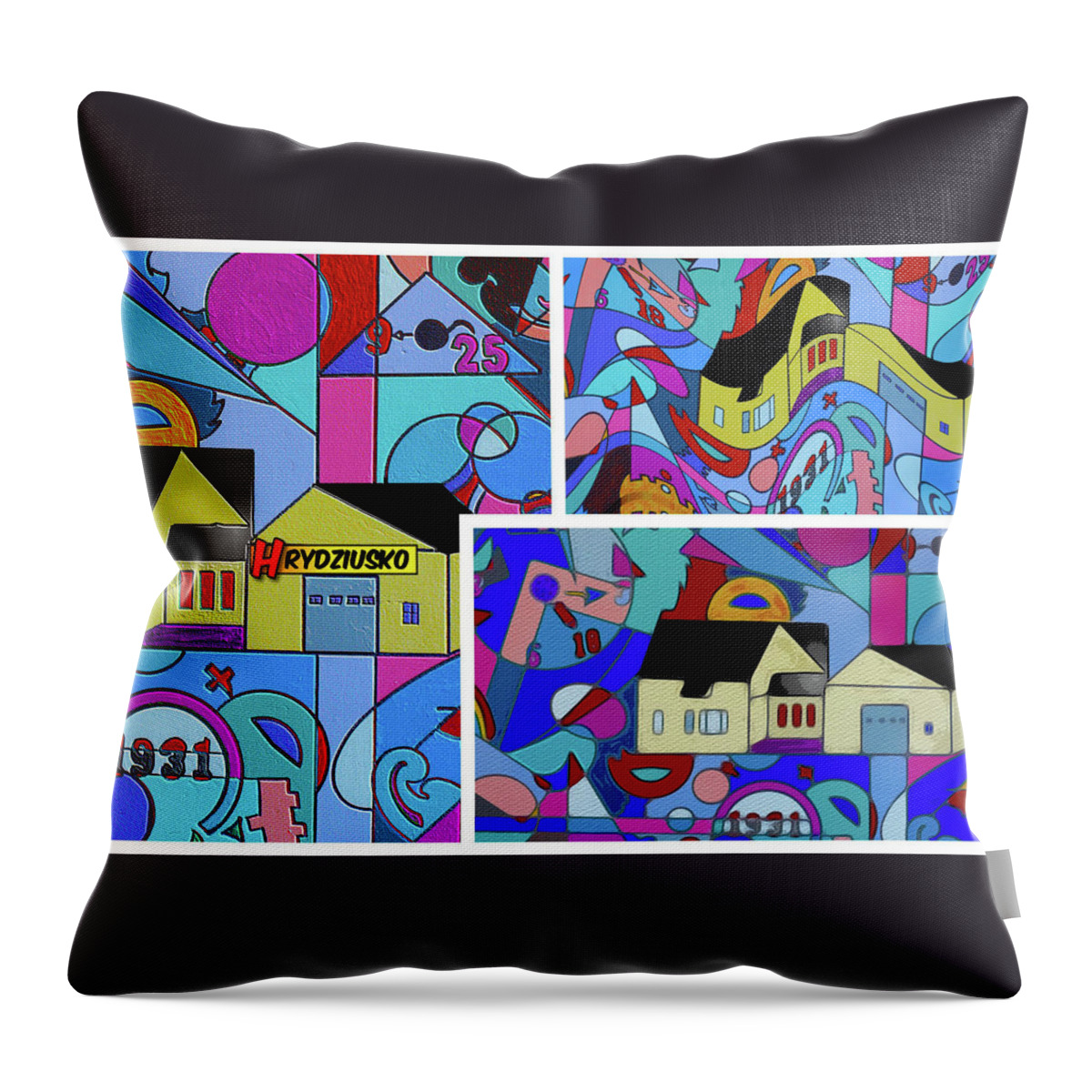 House Throw Pillow featuring the painting My Friends House by Robert Margetts