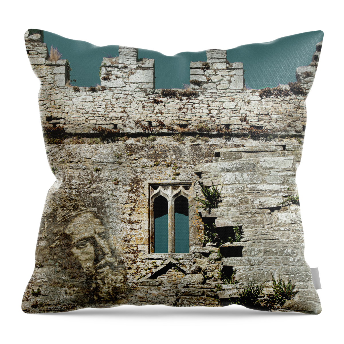 Medieval Art Throw Pillow featuring the photograph My Lady's,Window by Edward Shmunes