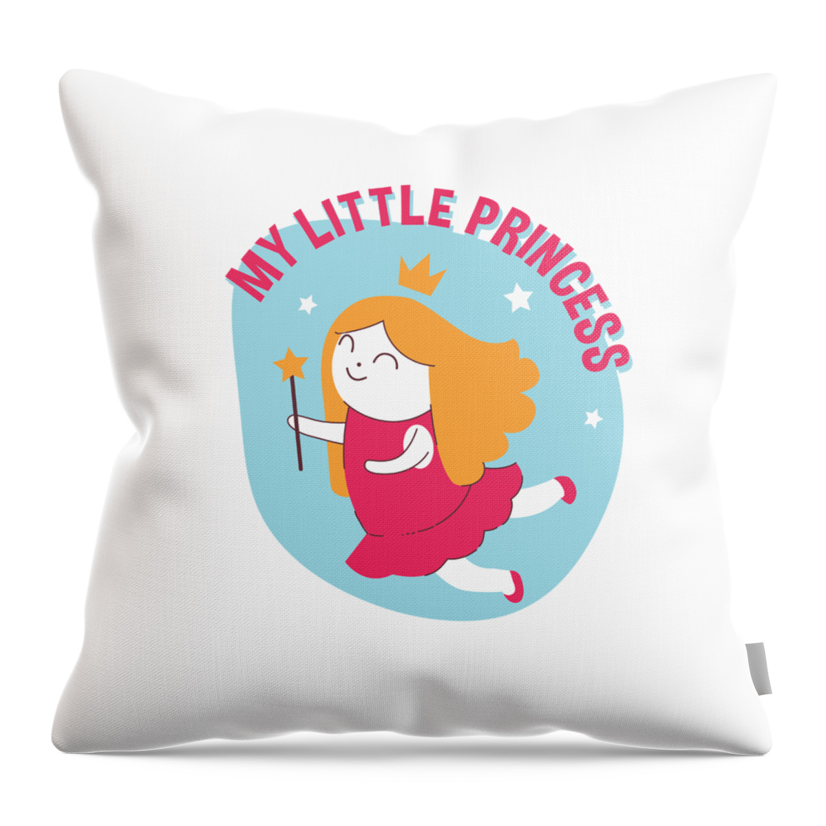 Fairy Throw Pillow featuring the digital art My Little Princess Magical Fairy Wand by Jacob Zelazny