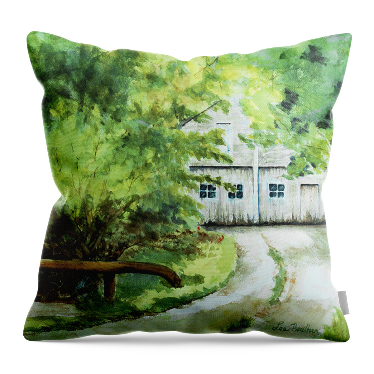 Lee Throw Pillow featuring the painting My Secret Hiding Place by Lee Beuther