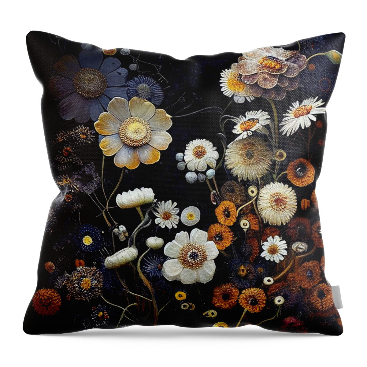 Garden Throw Pillow featuring the painting My wonderful Garden No.6 by My Head Cinema