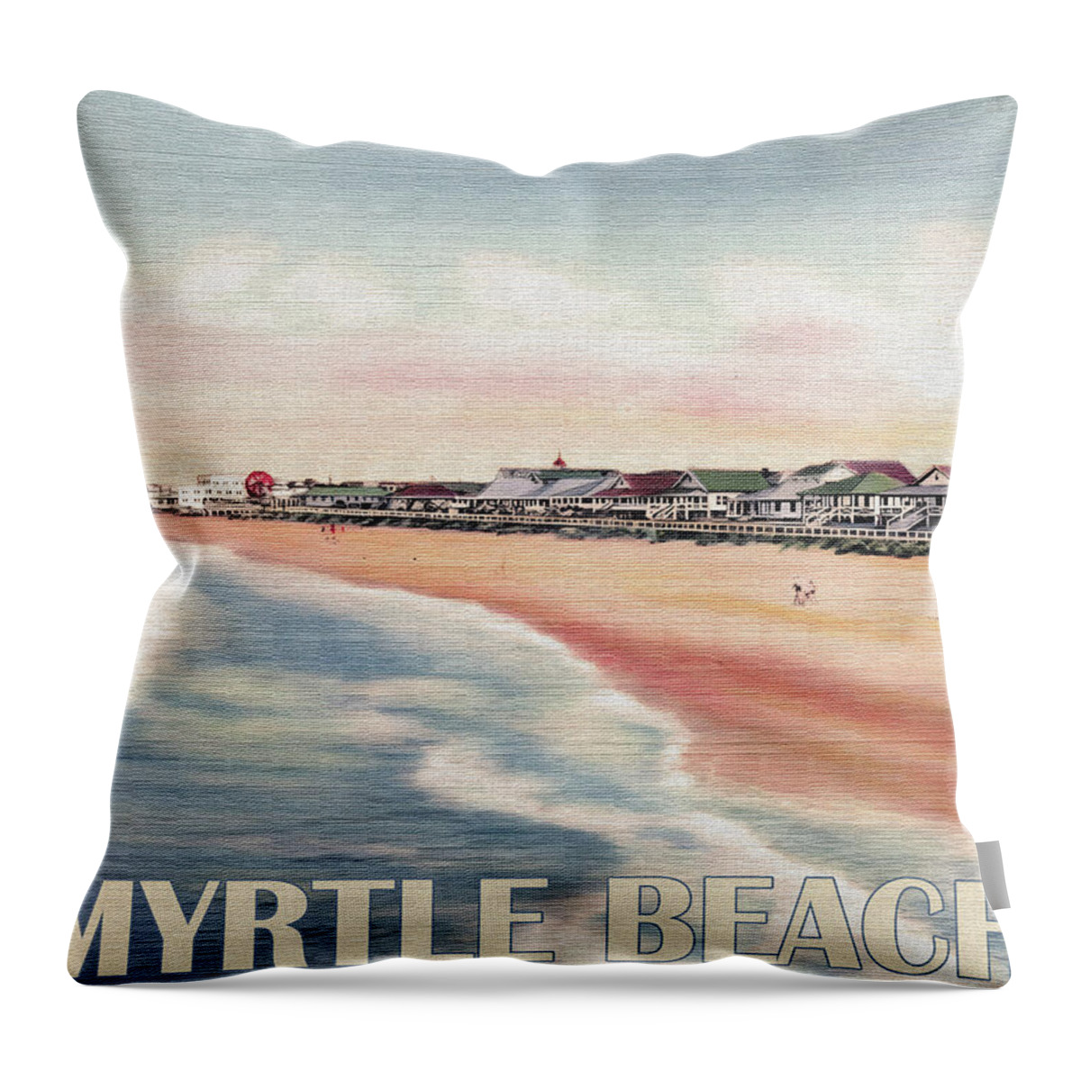 Myrtle Beach Throw Pillow featuring the photograph Myrtle Beach Photo by Long Shot