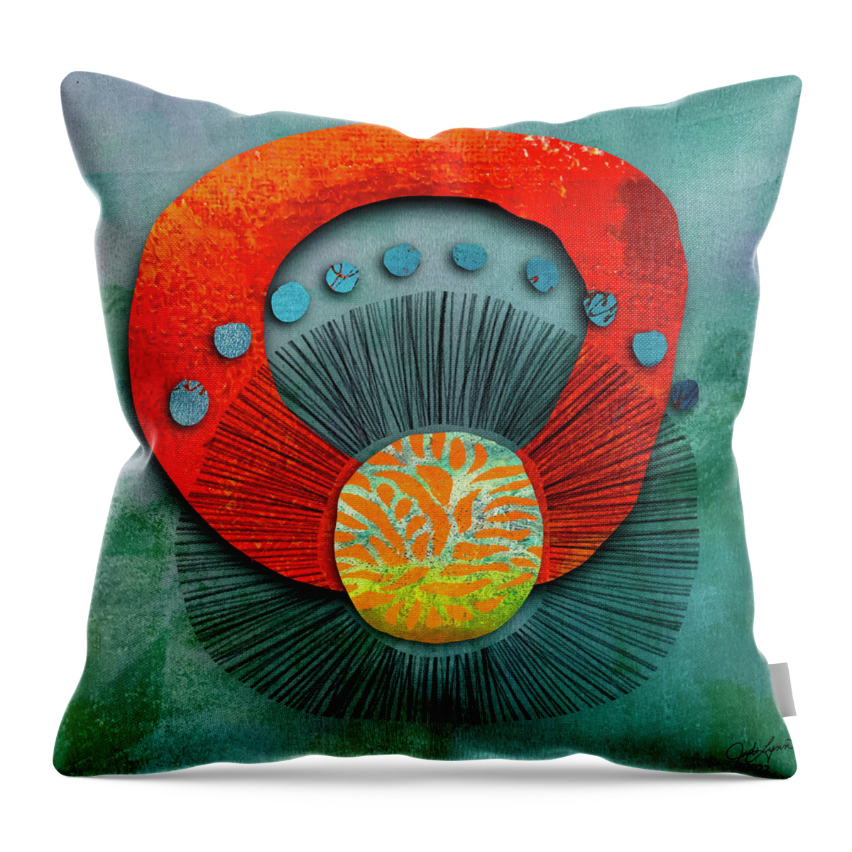 Digital Collage Throw Pillow featuring the digital art Mystical 2 by Judi Lynn