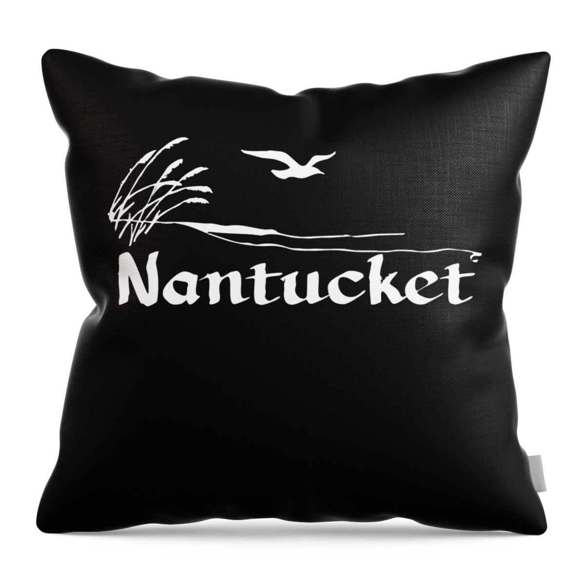 Funny Throw Pillow featuring the digital art Nantucket by Flippin Sweet Gear