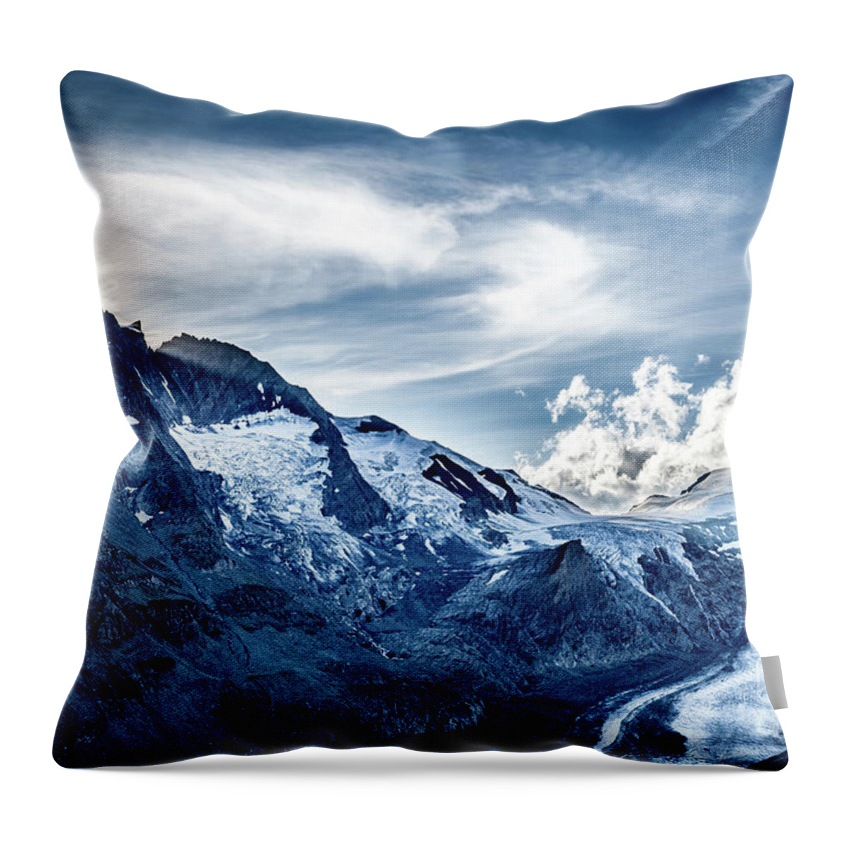 Adventure Throw Pillow featuring the photograph National Park Hohe Tauern With Grossglockner The Highest Mountain Peak Of Austria And The Alps by Andreas Berthold