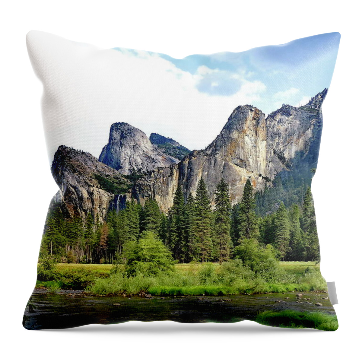 Yosemite National Park Throw Pillow featuring the photograph Natural Beauty of Yosemite by Lyuba Filatova