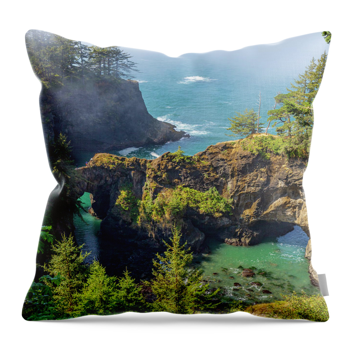 Beautiful Throw Pillow featuring the photograph Natural Bridges by Ed Clark