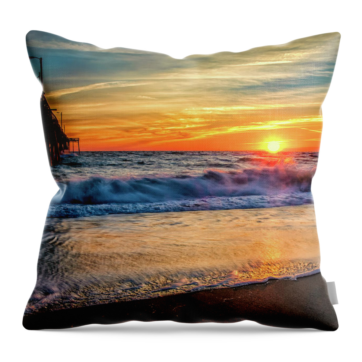 Landscape Throw Pillow featuring the photograph Nature's Good Morning ..crop.. by C Renee Martin