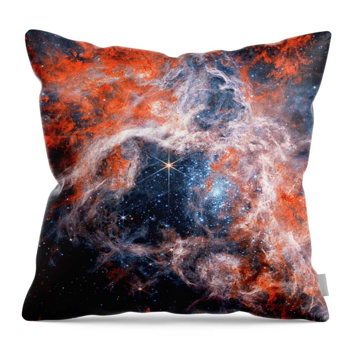 Creation Throw Pillow featuring the photograph Nebula #1 by Mango Art