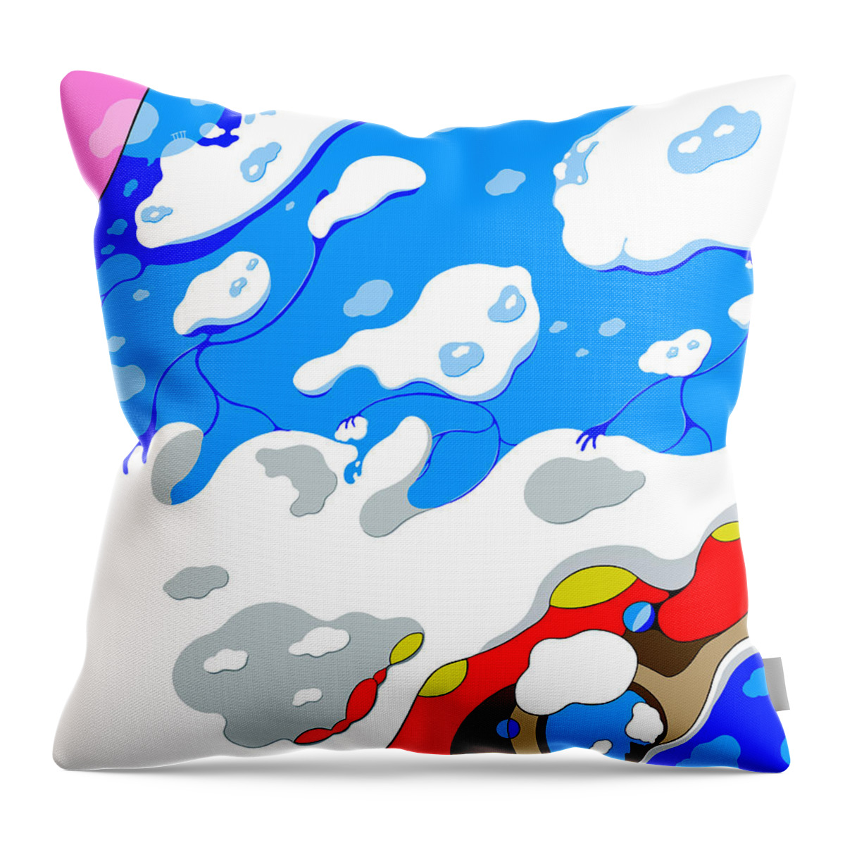 Clouds Throw Pillow featuring the digital art Nephenomics by Craig Tilley