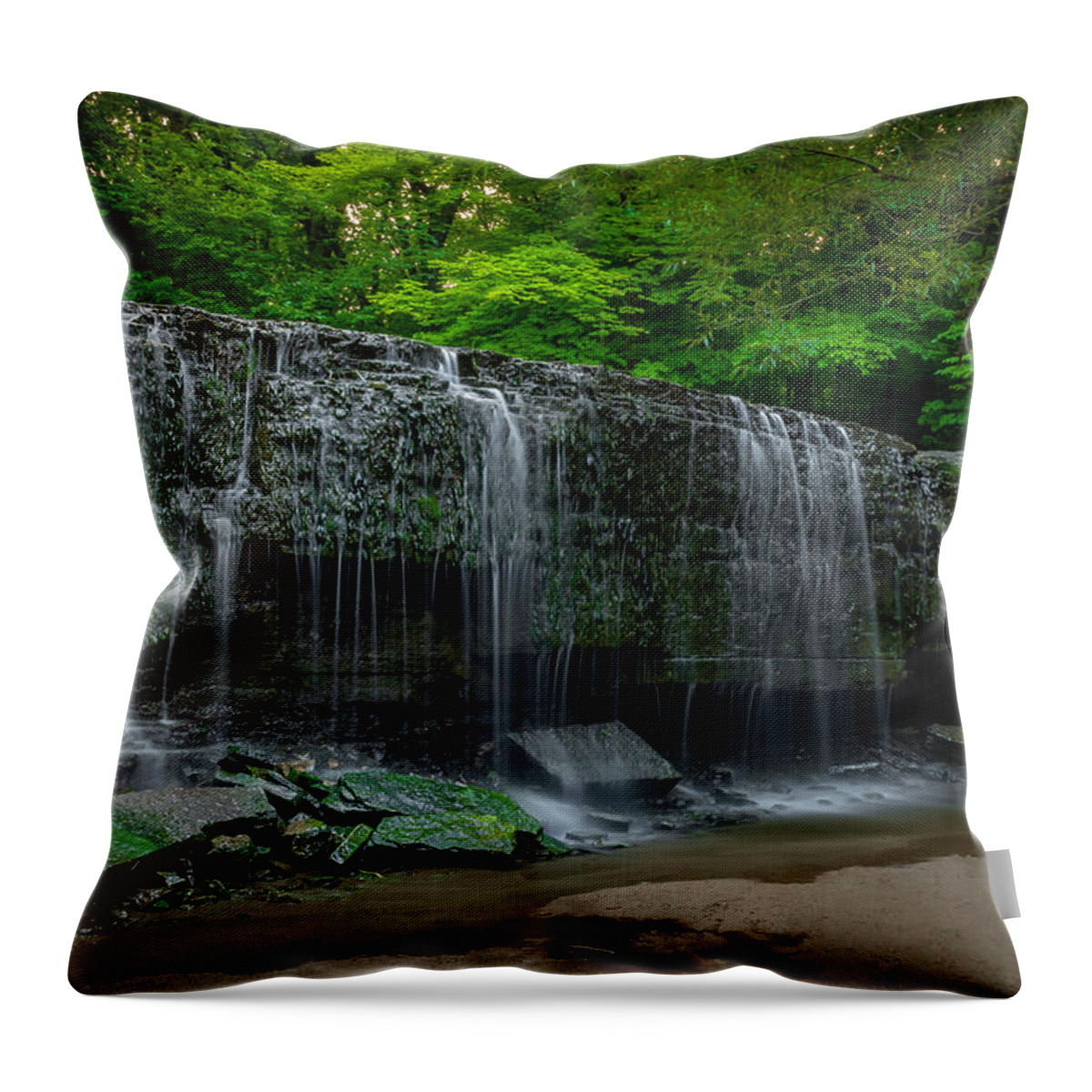Waterfalls Throw Pillow featuring the photograph Nerstrand Falls by Kevin Argue
