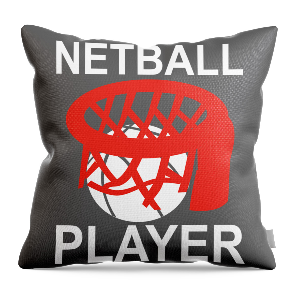 Netball Throw Pillow featuring the digital art Netball Player Gift This Is What A Brilliant by Jeff Creation