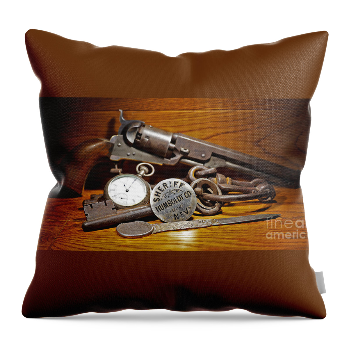 Police Throw Pillow featuring the photograph Nevada Lawman by Doug Gist