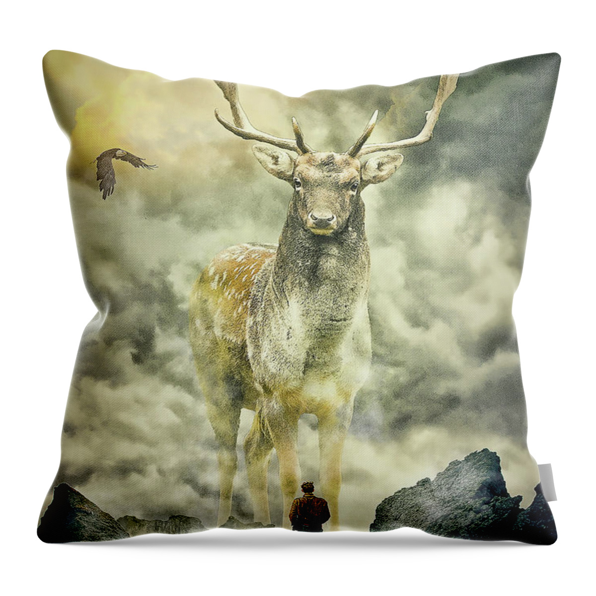 New Age Throw Pillow featuring the digital art New Age by Tom Schmidt