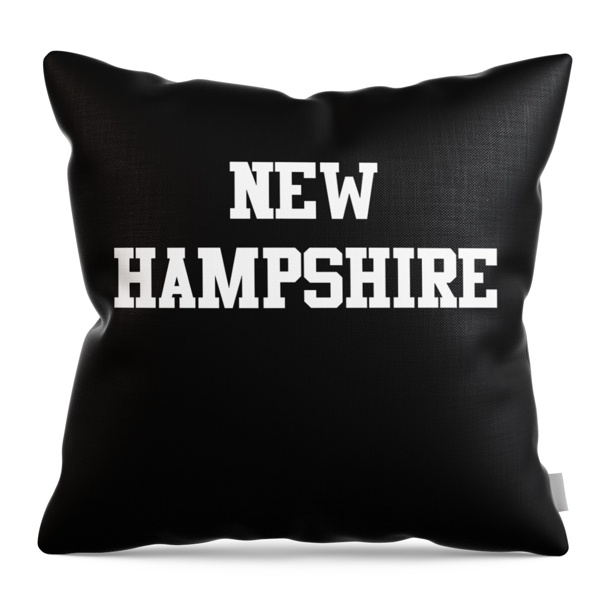 Funny Throw Pillow featuring the digital art New Hampshire by Flippin Sweet Gear