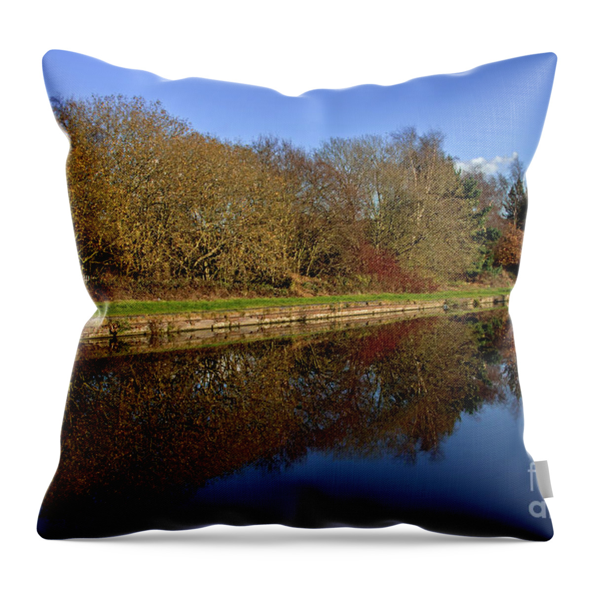 Nature Throw Pillow featuring the photograph New mainline canal by Stephen Melia