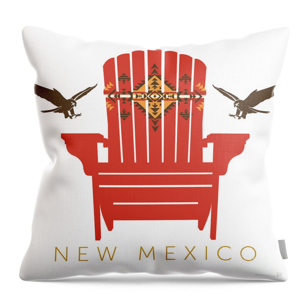 New Mexico Throw Pillow featuring the digital art New Mexico by Sam Brennan