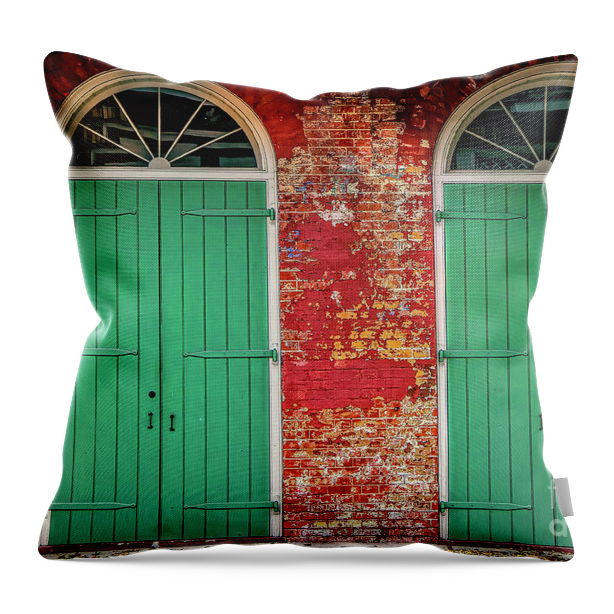 Nola Throw Pillow featuring the photograph New Orleans Door Series 24 by Jarrod Erbe