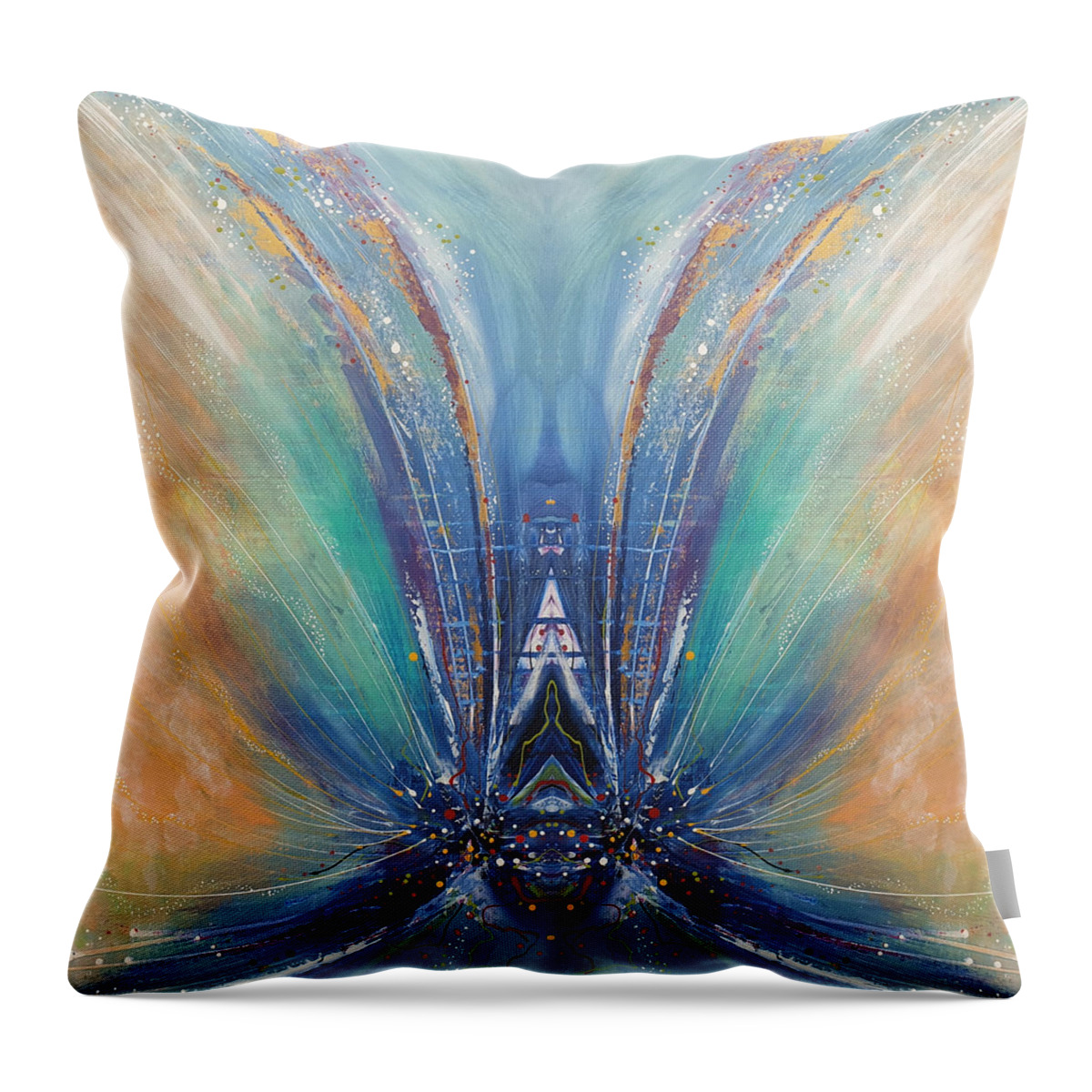 Drop Throw Pillow featuring the digital art New Year - Mirror by Themayart