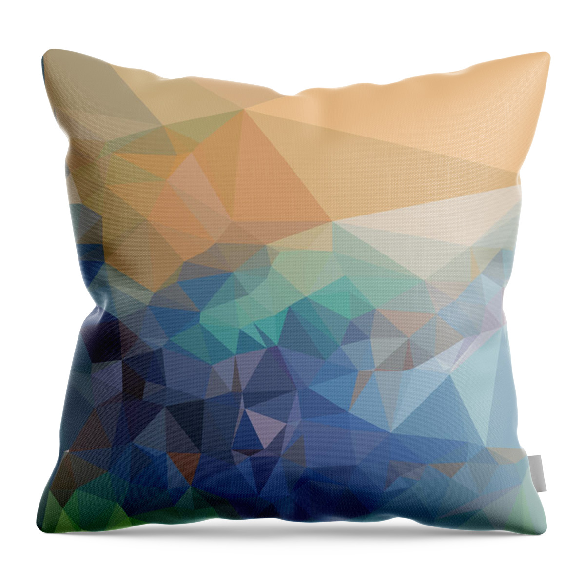 Drop Throw Pillow featuring the digital art New Year - Triangulation by Themayart