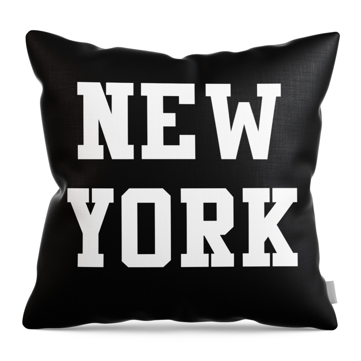 Funny Throw Pillow featuring the digital art New York by Flippin Sweet Gear