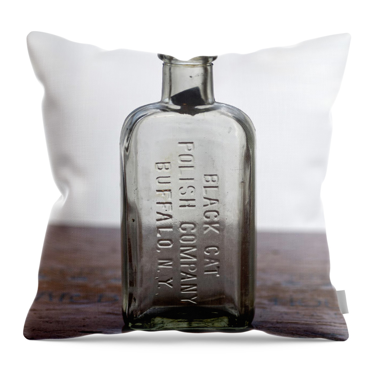 Glass Bottle Throw Pillow featuring the photograph New York Glass 2 by Phil Perkins