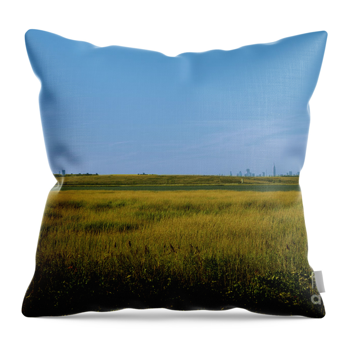 New York Throw Pillow featuring the photograph New York Is With Ukraine by Stef Ko
