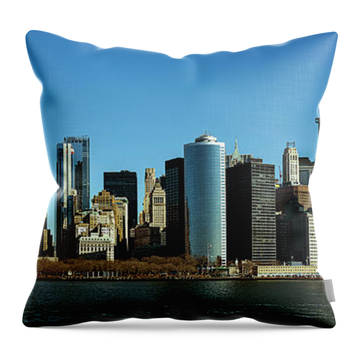 Newyork Throw Pillow featuring the photograph New York Skyline by Jody Lane