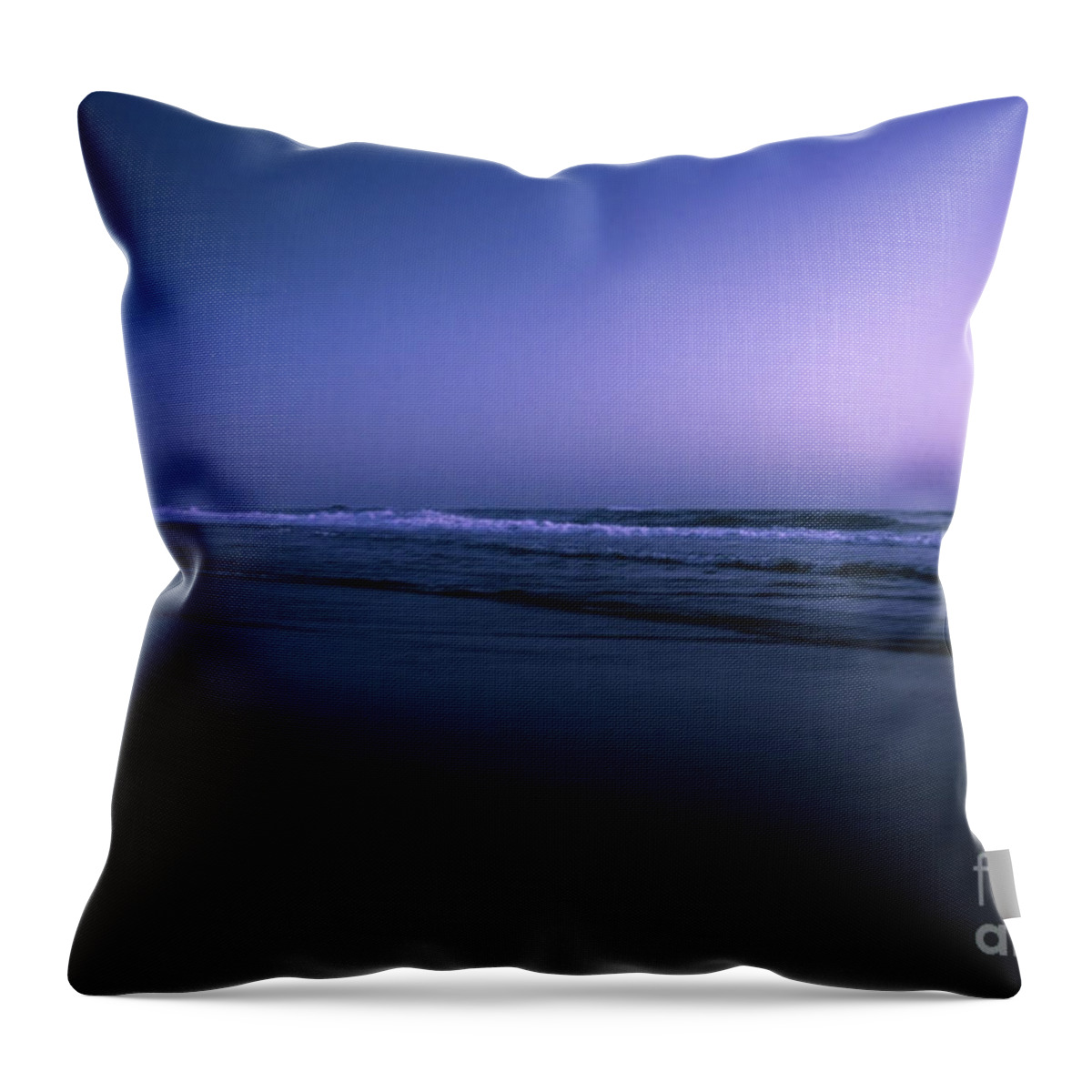 Water Throw Pillow featuring the photograph Night At The Ocean by Hannes Cmarits