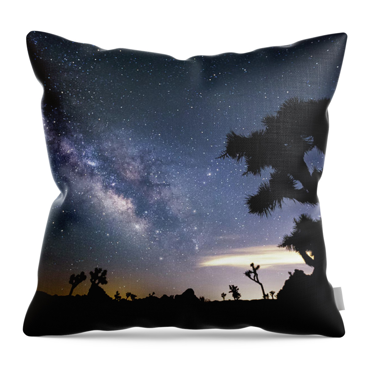 Milkyway Throw Pillow featuring the photograph Nightscape by Tassanee Angiolillo